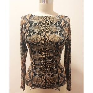Tracy Reese Snake Print Knit Top